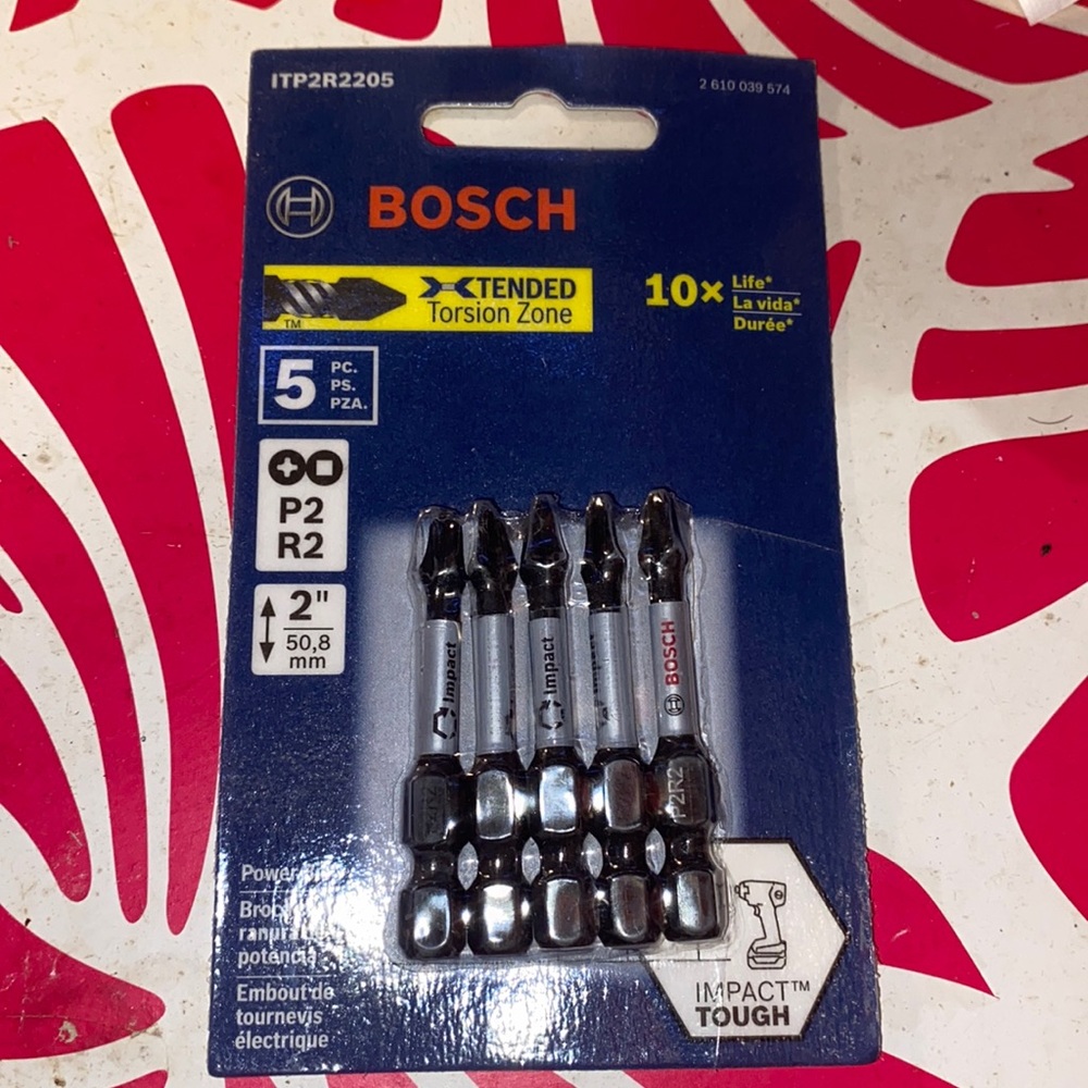 NEW BOSCH 5 Pack Robertson Philips combo impact bits quality touch drill driver